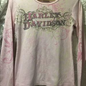 Harley Davidson fitted long sleeve top Medium